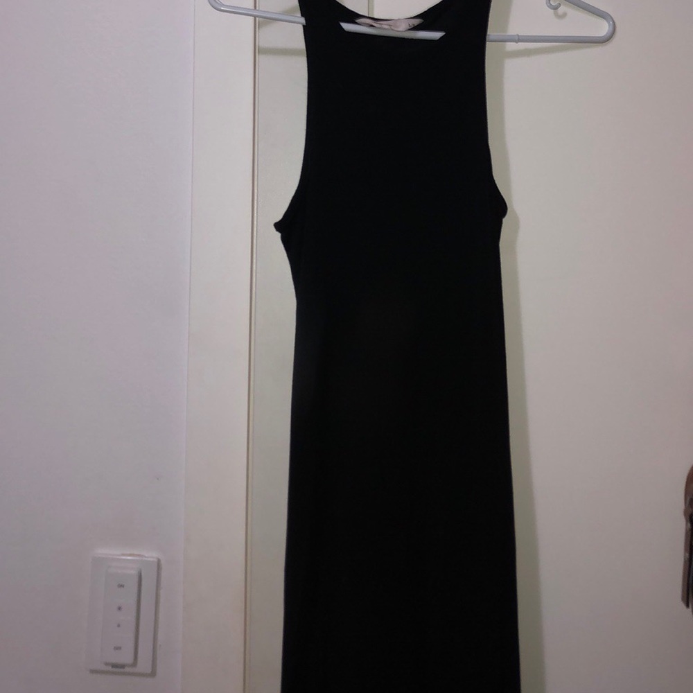 Black maxi dress with slit